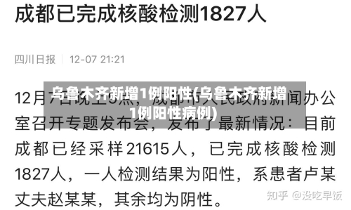 乌鲁木齐新增1例阳性(乌鲁木齐新增1例阳性病例)-第3张图片