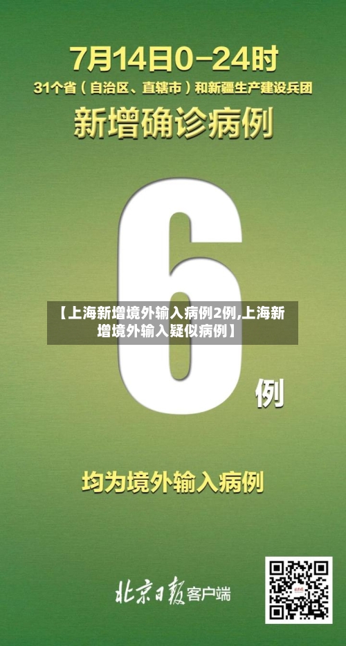 【上海新增境外输入病例2例,上海新增境外输入疑似病例】
