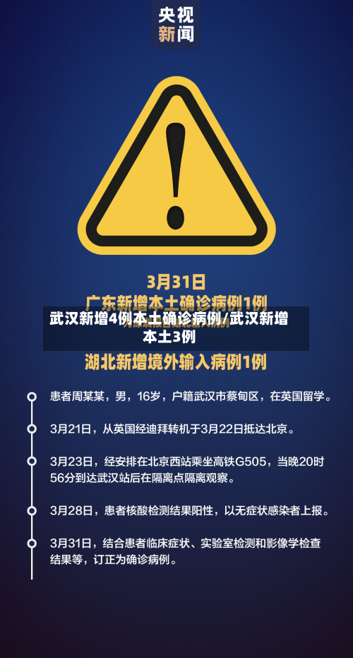 武汉新增4例本土确诊病例/武汉新增本土3例