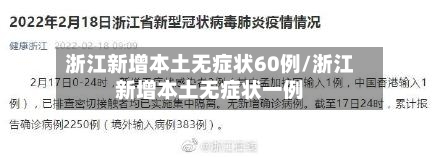 浙江新增本土无症状60例/浙江新增本土无症状一例-第2张图片