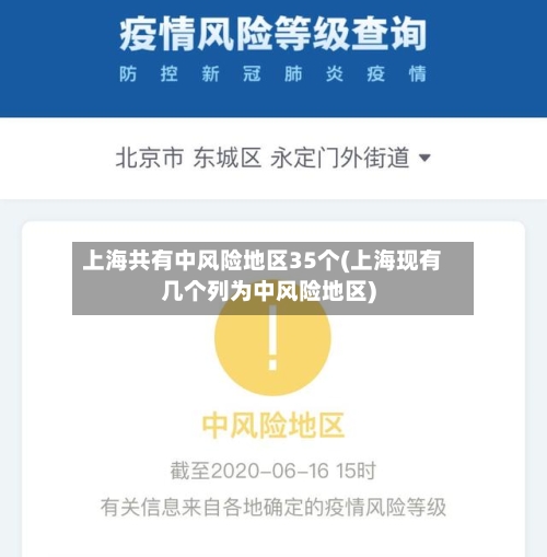 上海共有中风险地区35个(上海现有几个列为中风险地区)-第3张图片