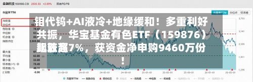 钼代钨+AI液冷+地缘缓和！多重利好共振	，华宝基金有色ETF（159876）比较高飙涨超7%，获资金净申购9460万份！-第2张图片