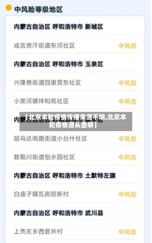 【北京本轮疫情传播来源不明,北京本轮疫情源头查明】-第2张图片