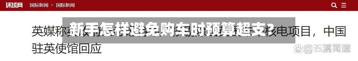 新手怎样避免购车时预算超支？