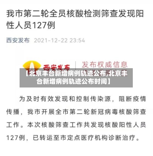 【北京丰台新增病例轨迹公布,北京丰台新增病例轨迹公布时间】-第3张图片