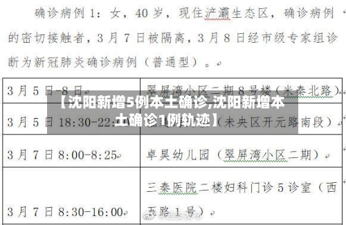 【沈阳新增5例本土确诊,沈阳新增本土确诊1例轨迹】-第3张图片