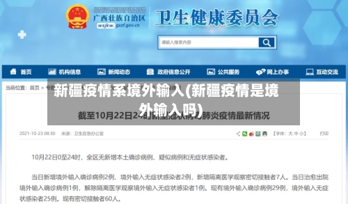 新疆疫情系境外输入(新疆疫情是境外输入吗)-第3张图片